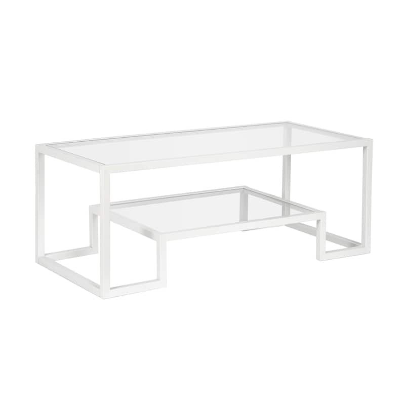 Artemis Contemporary Metal and Glass Coffee Table
