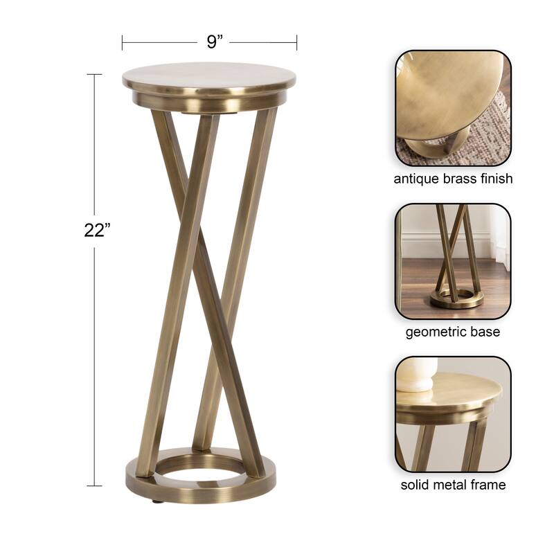 Kate and Laurel Aja Modern Metal Drink Table