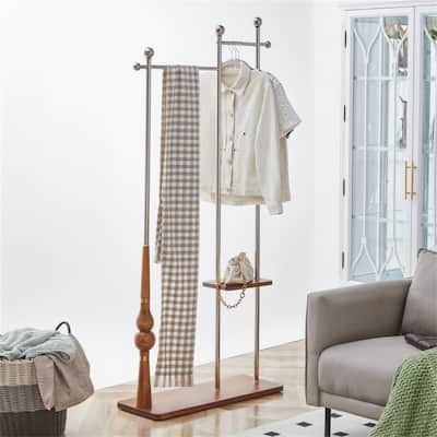 70" Industrial Coat Rack, Heavy Duty Entryway Clothing Rack