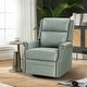 preview thumbnail 67 of 88, Echidna 29.6" Transitional Genuine Leather Swivel Rocker Nursery Chair with Nailhead Trim by HULALA HOME