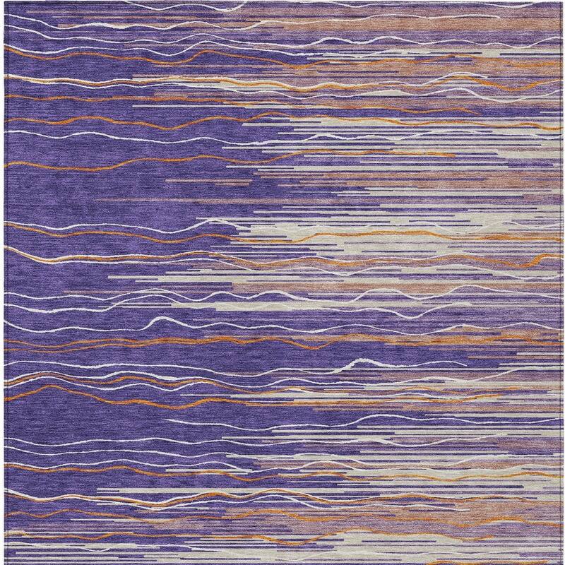 HomeRoots Striped Transitional Rectangle Outdoor Rug