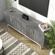 preview thumbnail 12 of 13, Adela Modern 60-inch Metal Base 4-Door Cabinet TV Stand