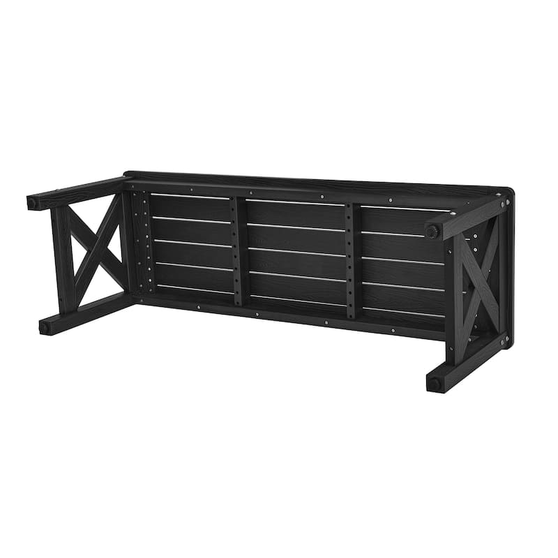 Modern 47.in All-Weather HDPS Outdoor Backless Bench
