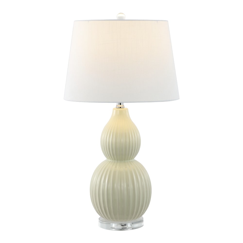 Dylan 28.25" Ceramic LED Table Lamp, Cream by JONATHAN Y