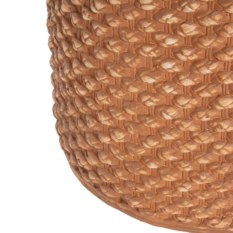 Christopher Knight Home - Marzelin Synthetic Rattan and MGO Patio Circular Side Table