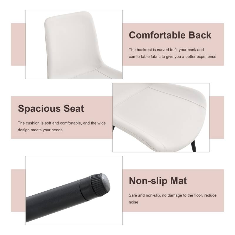 48.4" 5-Piece Sintered Stone Dining Table Set with 4 PU Chairs, Curved Widened Cushions, Pandora Patterned Rock Slab Desktop