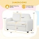 preview thumbnail 23 of 28, Gymax 2-Seat Kids Sofa Toddler Sofa Couch w/ Soft Teddy Fleece