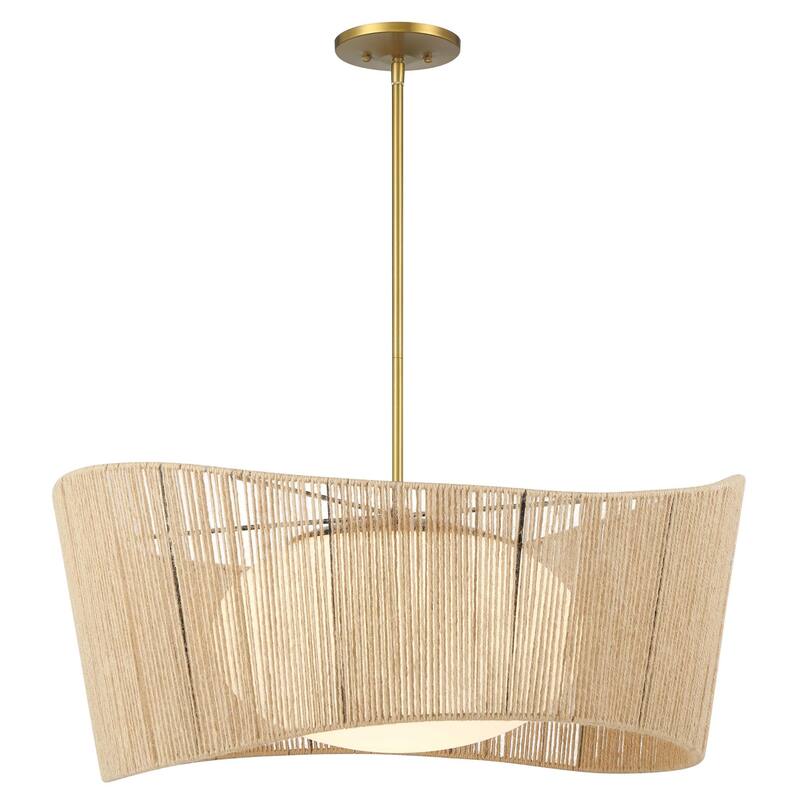 Minka Lavery 6577 Key Largo 1 Light 28" Wide Pendant with Natural Rope
