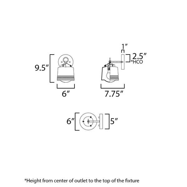 Maxim 21531WT Eureka 10" Tall 1 Light Wall Sconce