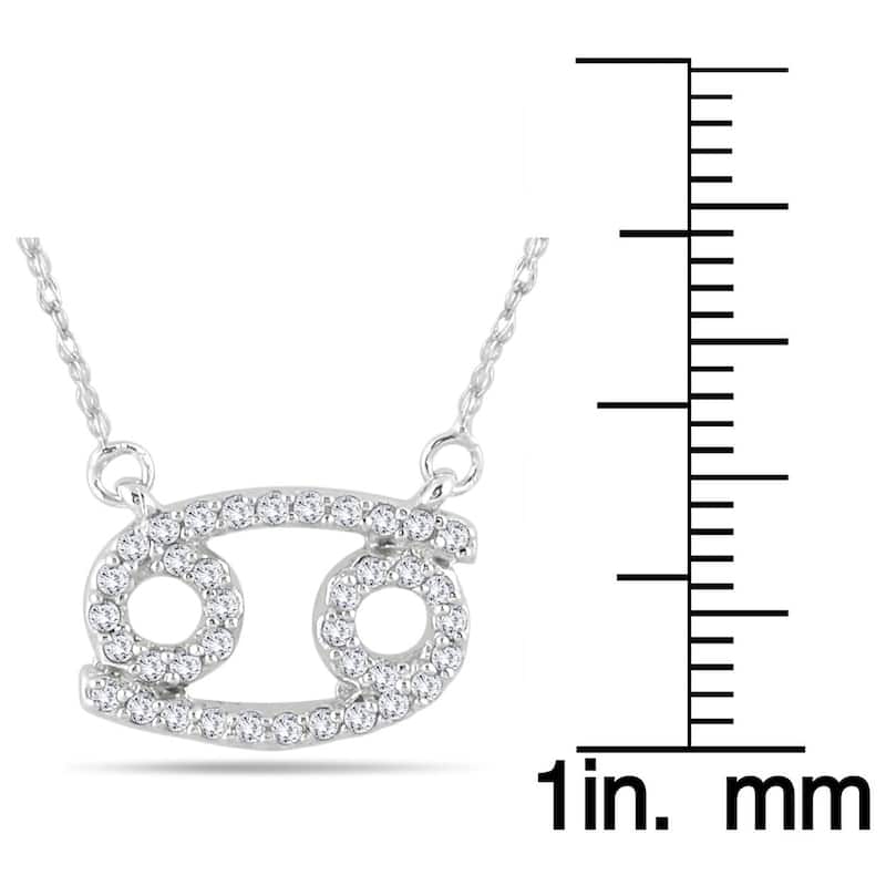 Marquee 1/3 Carat TW Diamond Cancer Zodiac Pendant 10K White Gold