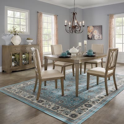 Fiona Antique Taupe Wood Extending Dining Set by iNSPIRE Q Classic