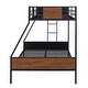 preview thumbnail 12 of 11, Twin over Full Metal Bunk Bed with Safety Rail