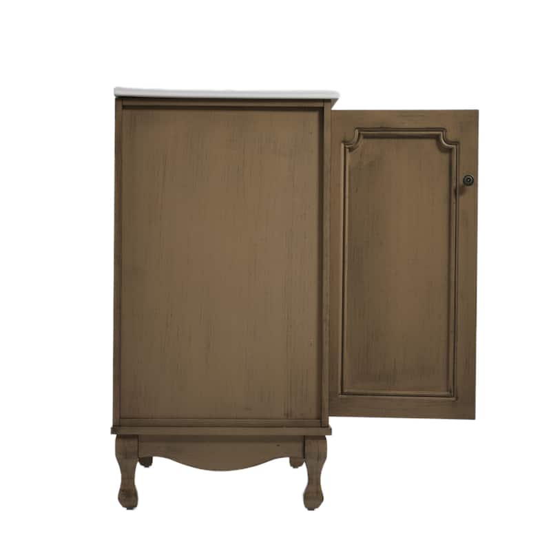 Christopher Knight Home - 30" Vintage Bathroom Vanity with Ceramic Sink & Adjustable Storage Shelves