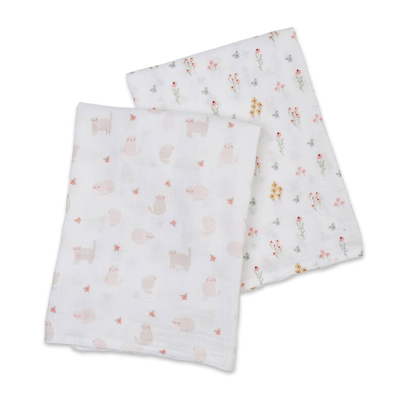 lulujo 2 PK Muslin Swaddling Blankets