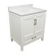 preview thumbnail 75 of 146, Nevado 37" Bathroom Vanity with Cultured Marble Vanity Top Sink in White with White Basin