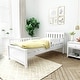 preview thumbnail 14 of 42, Max & Lily Twin Platform Bed with Guard Rail 3 Guard Rails - White