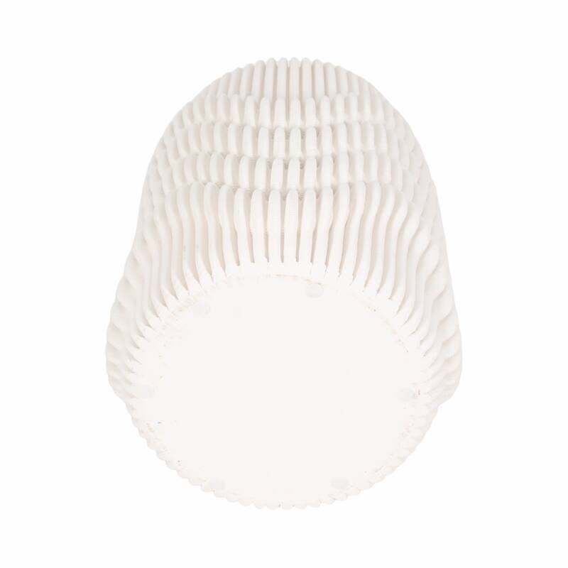 Porcelain 3D Printed Textured Vase - Ivory/Beige