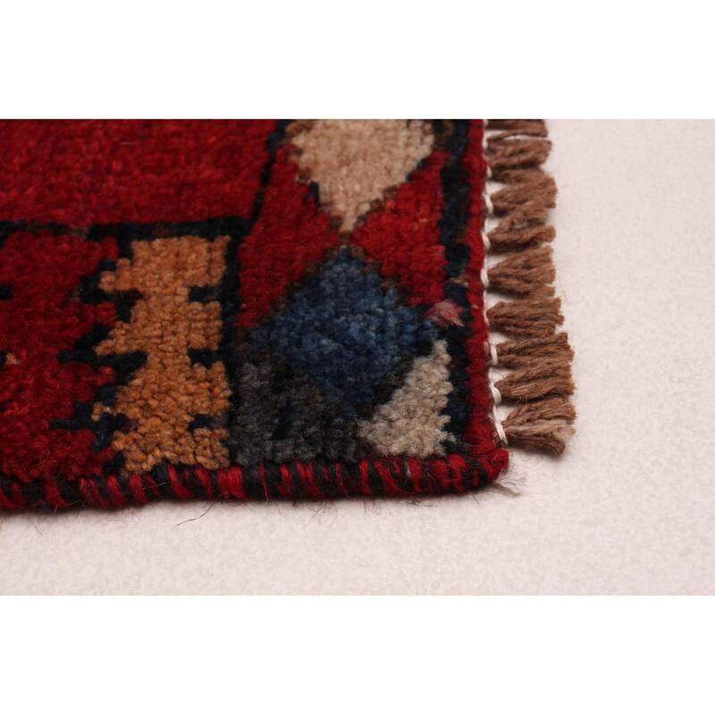 ECARPETGALLERY Hand-knotted Melis Vintage Red Wool Rug - 4'4 x 14'0