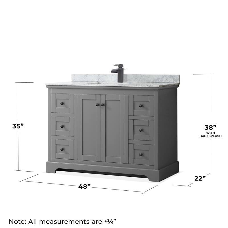 Wyndham Collection Avery 48" Free Standing Single Basin Vanity Set