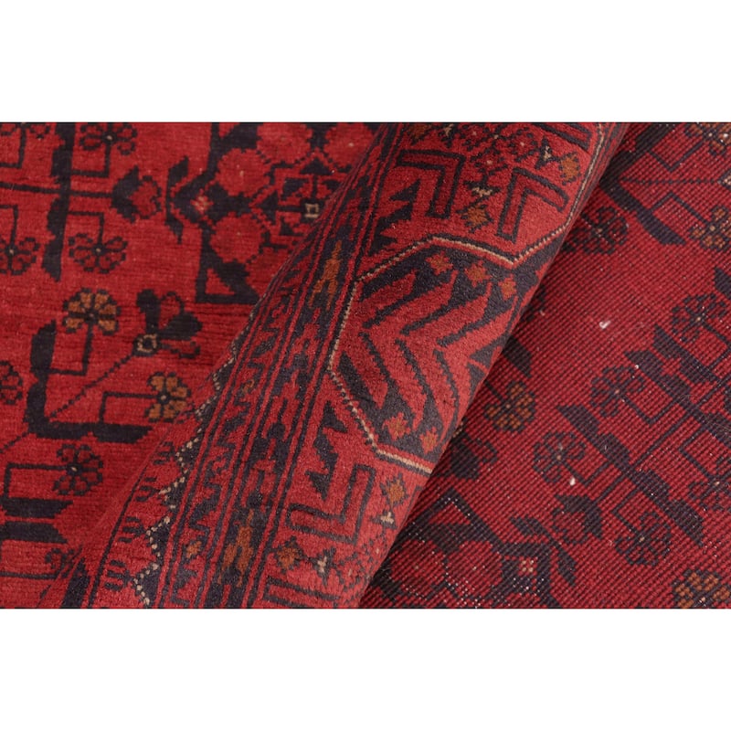 Rustic Biljik Khal Mohammadi Alexa Red/Navy Rug - 4'10'' x 6'4''