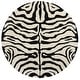 preview thumbnail 6 of 11, SAFAVIEH Handmade Soho Melie Zebra Pattern New Zealand Wool Area Rug 6' Round - Black/White - Round