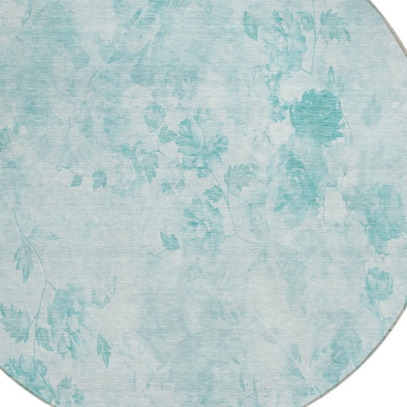 HomeRoots Floral Transitional Rectangle Outdoor Rug
