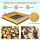 preview thumbnail 8 of 8, Gymax Kids Sandbox Outdoor Wooden Sandpit w/ Bottom Liner Creative