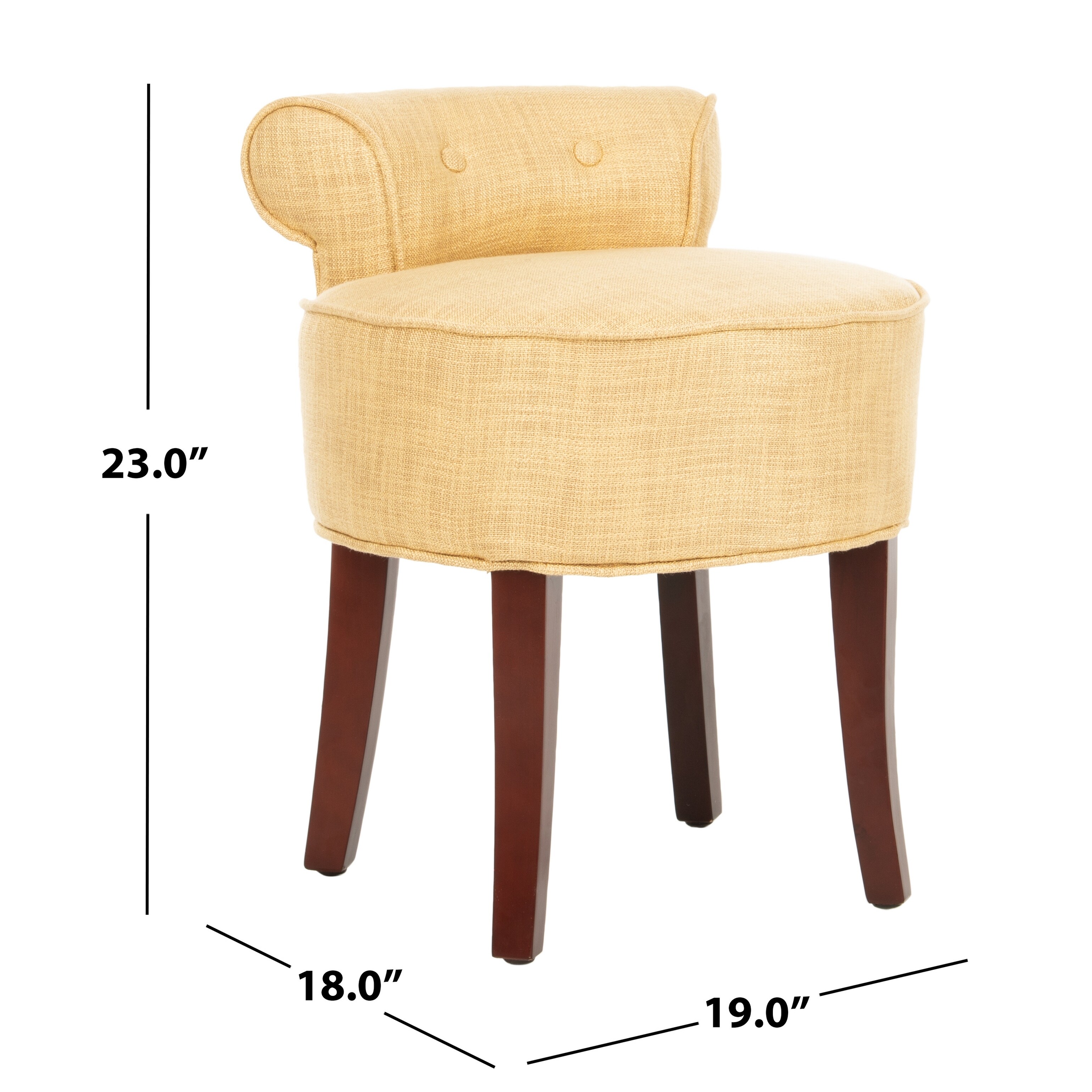 Safavieh Rochelle Gold Vanity Chair 17 9 X 19 X 22 8 Overstock 6462799