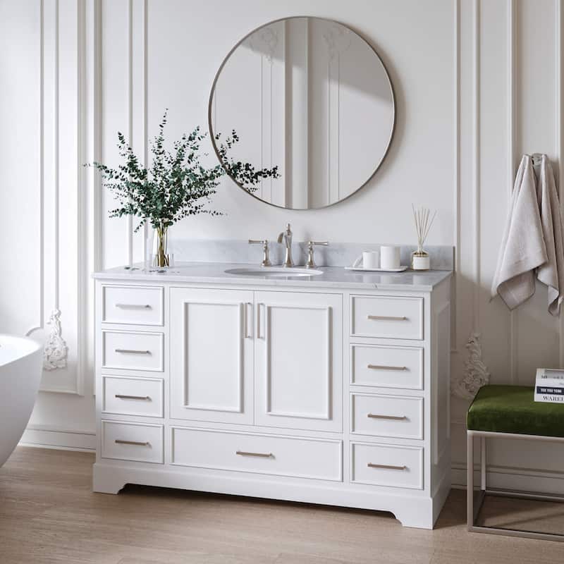 Ariel M055SCW2OVO Stafford 55" Free Standing Single Basin Vanity Set