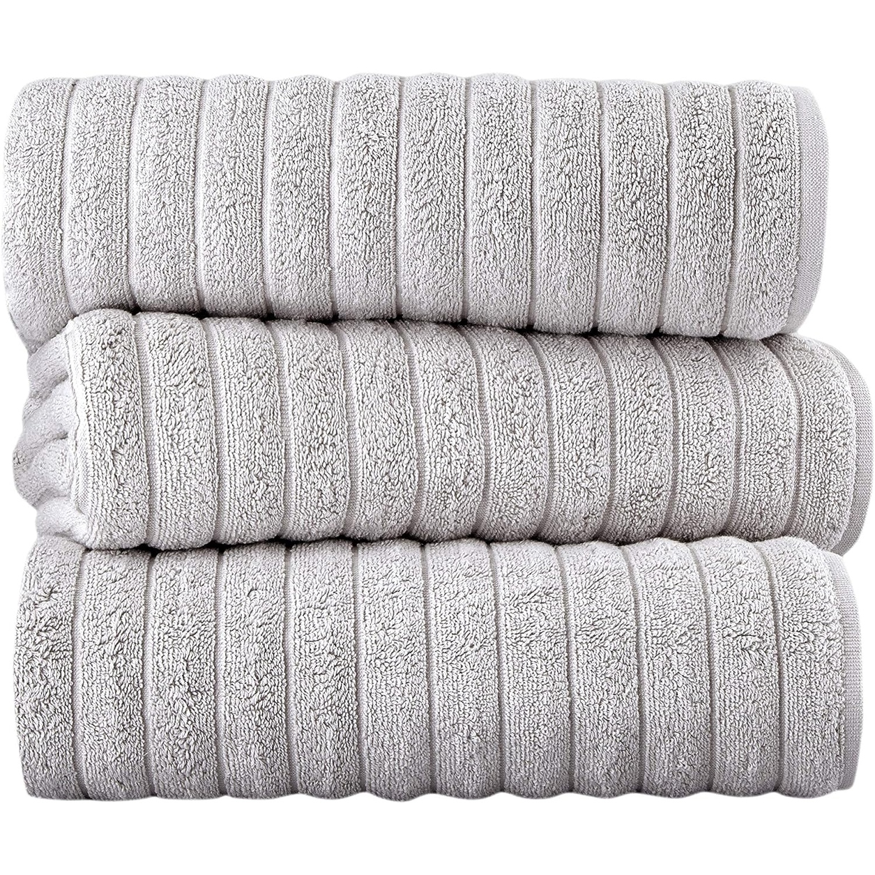 Classic Turkish Towels Plush Ribbed Cotton Luxurious Bath Sheets