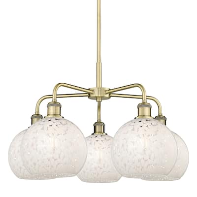 Innovations Lighting 516-5C-16-26-White Mouchette-Indoor Chandelier