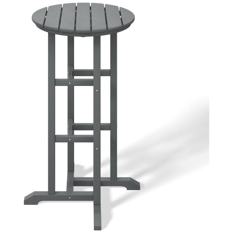 Polytrends Laguna Hdpe All Weather Outdoor Patio 24" Round Bar Bistro Table