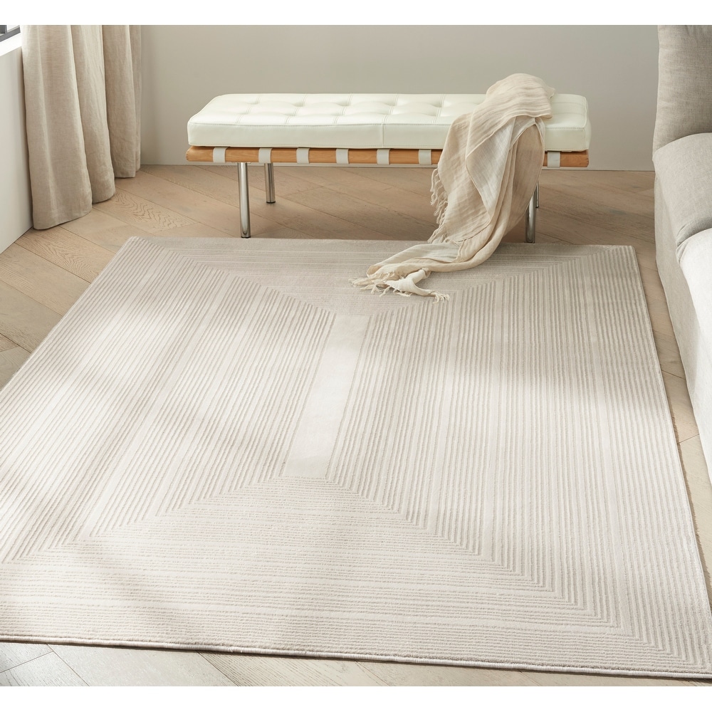 Ivory Abstract Area Rugs - Bed Bath & Beyond