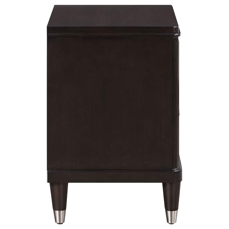 Emberlyn Mid-Century Modern 2-drawer Wood Nightstand Brown