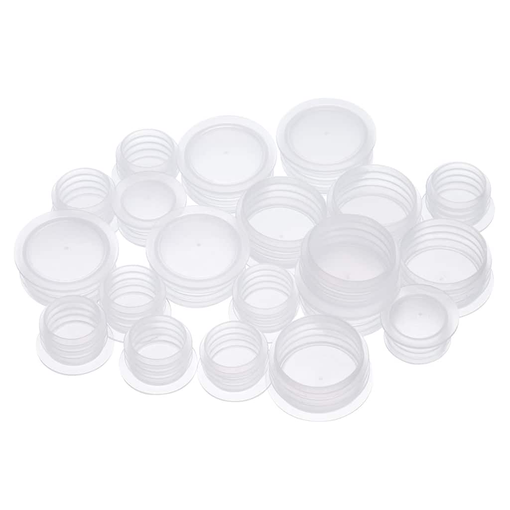 1Set Salt Shaker Stoppers, Plastic Salt Shaker Plug Stopper - Transparent