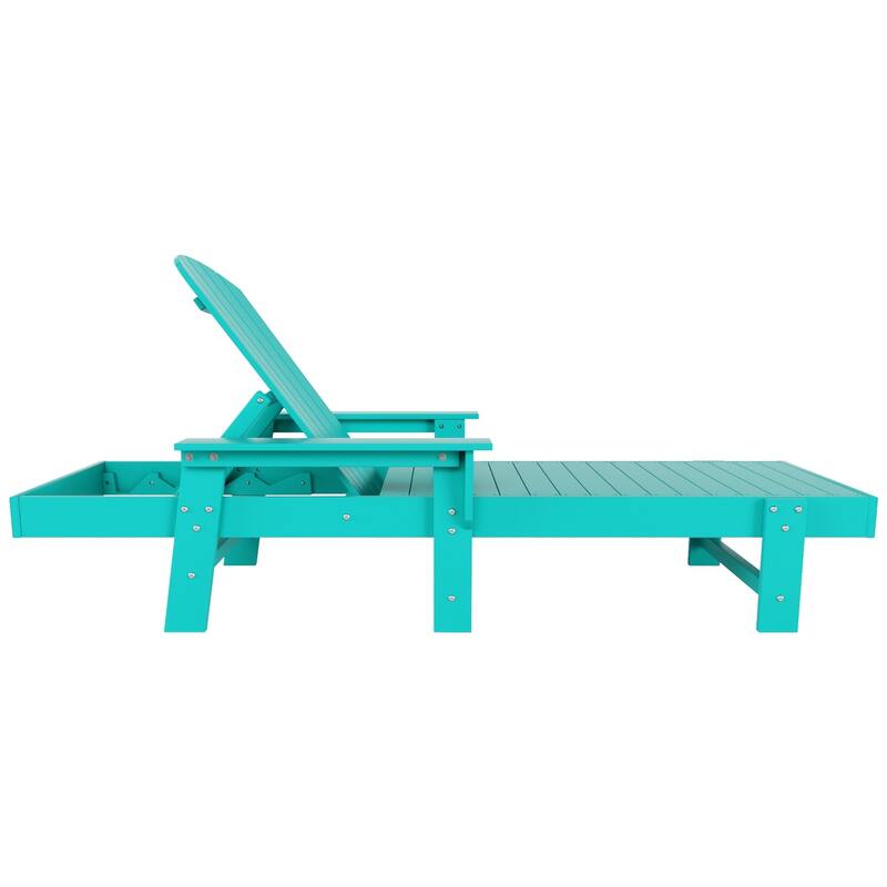 Polytrends Altura Poly Eco-Friendly All Weather Reclining Chaise Lounge with Arms