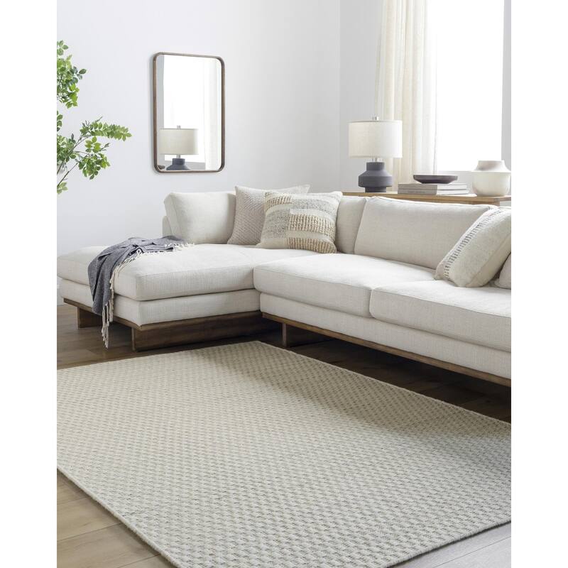 Livabliss Mardin Transitional Striped Wool Area Rug - 5' x 7' 6" - Off-White