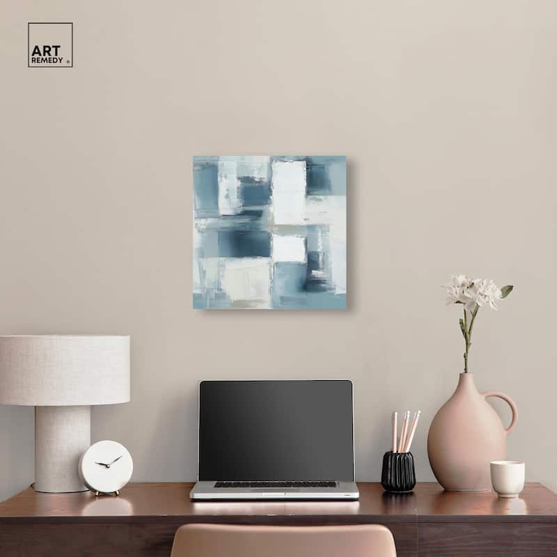 Deconstructed Blue I Canvas by Art Remedy, Gallery Wrapped