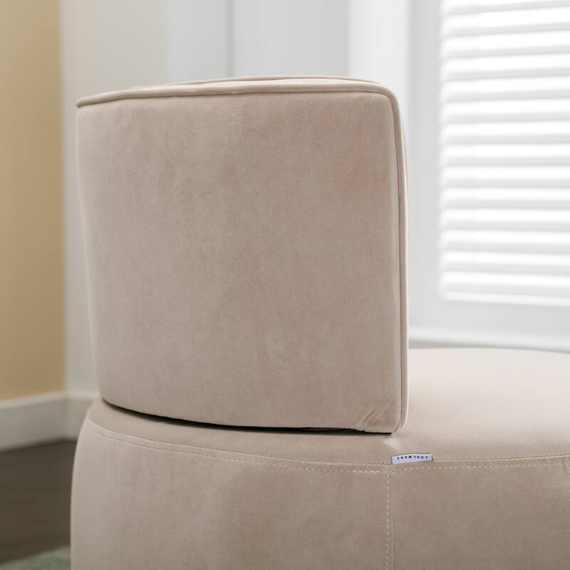 360 Degree Swivel Cuddle Barrel Sofa Chairs with Wide Upholstered