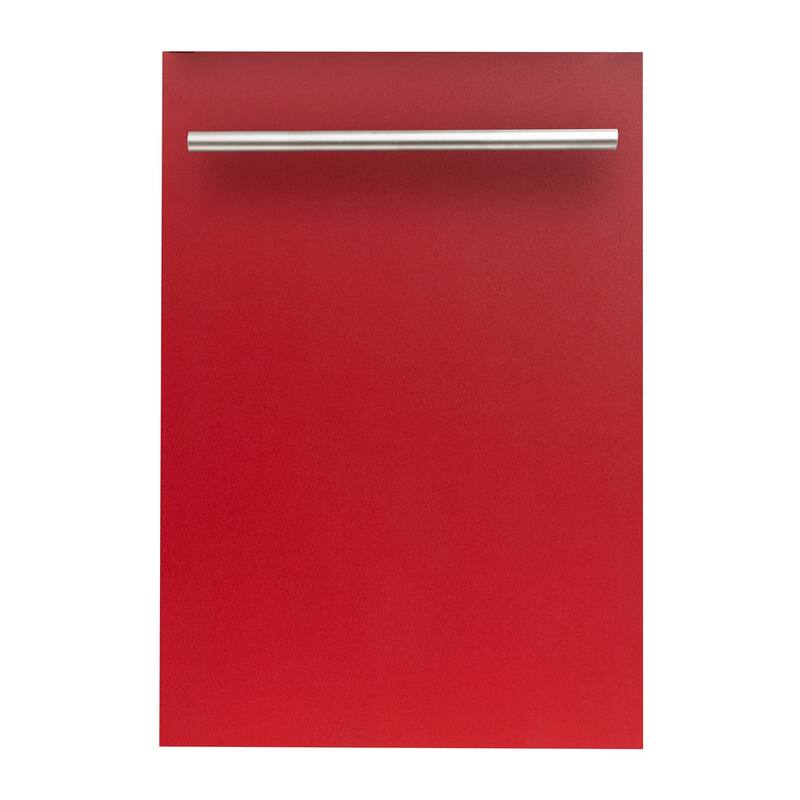 18" Compact Top Control Dishwasher with Stainless Steel Tub, 40dBa - Modern Handle - Red Matte