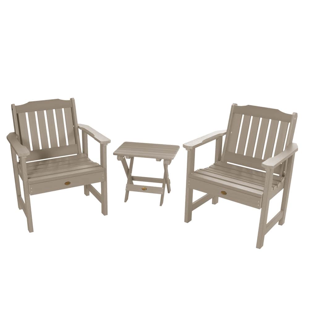 HIGHWOOD Garden Chairs and Folding Side Table (3-piece Set)