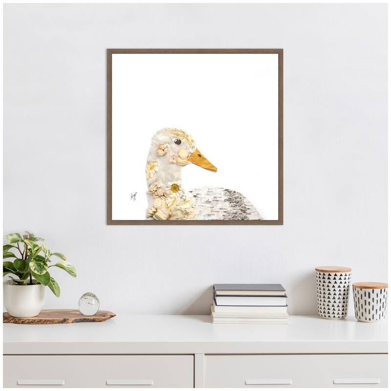 Kate and Laurel Duck No. 2 by Madeline Jeppesen Framed Canvas Wall Art Print