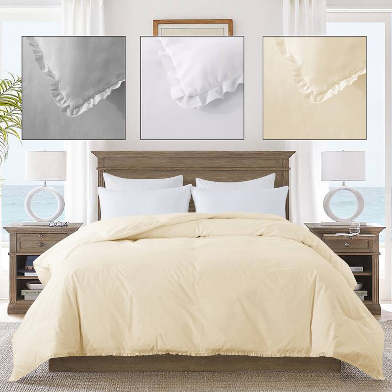 Ruffled Edge Down Comforter