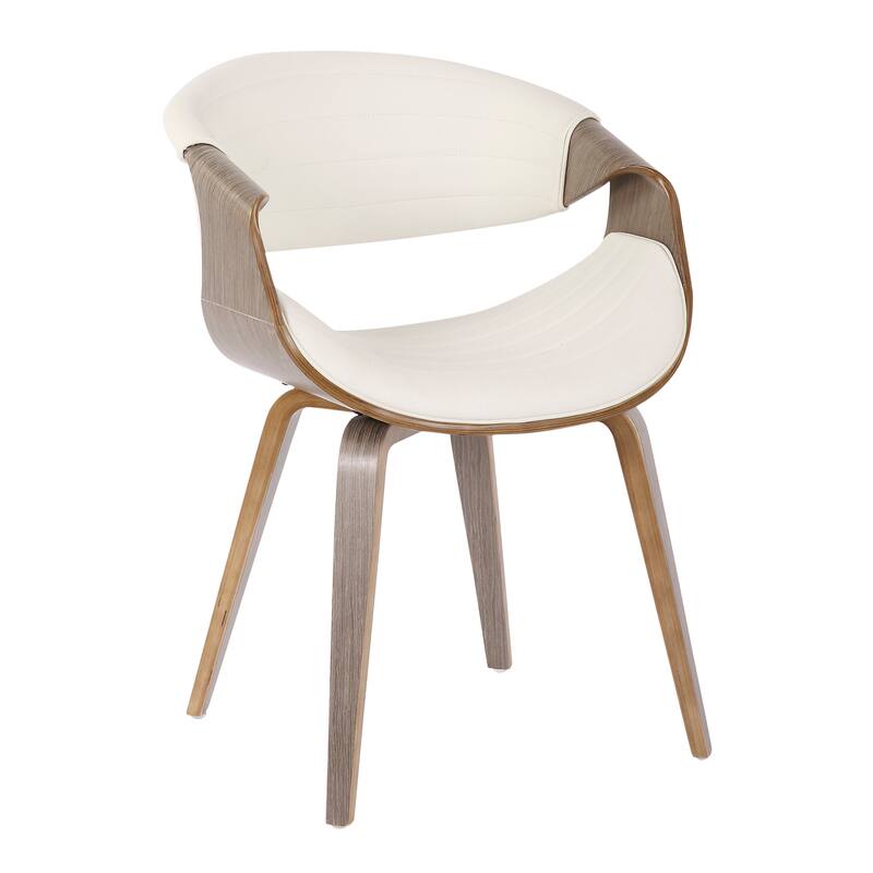 Carson Carrington Kanteborg Faux Leather/Wood Dining Chair - White/Light Grey Wood