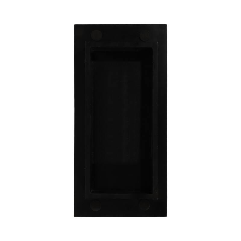 Wood Handled Decorative Trays Set of 2 - Black, 18" - 22.0"