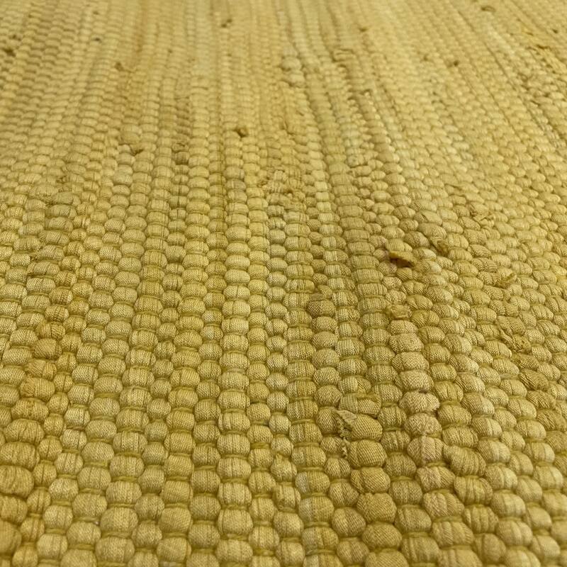 Sevita Solid Chickadee Yellow Jute Bordered Throw Pillow