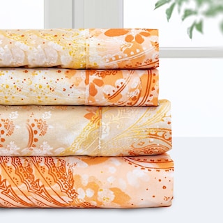 Pointehaven Microfiber Printed and Solid Luxury sized Sheet Set