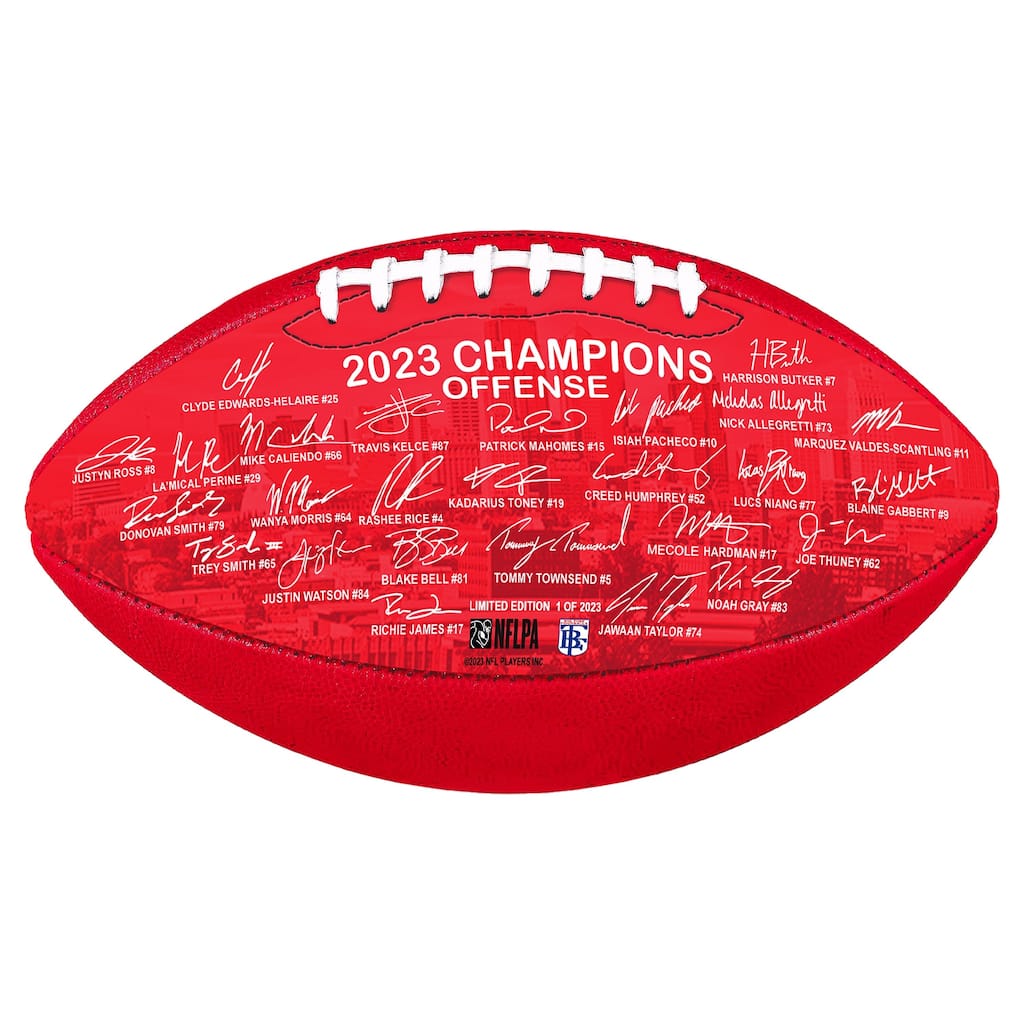 Kansas City SB LVIII Champions Team Signature Football