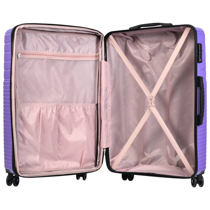 3 Piece Hardshell Luggage Spinner 8 Wheels Suitcase Sets (20"24"28")