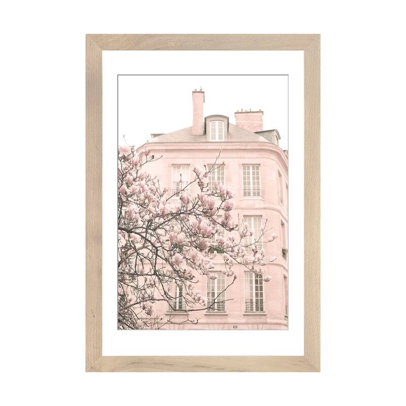 iCanvas "Paris In Blush Pink, Marais I" by Caroline Mint PFA - Natural - 32x24x1